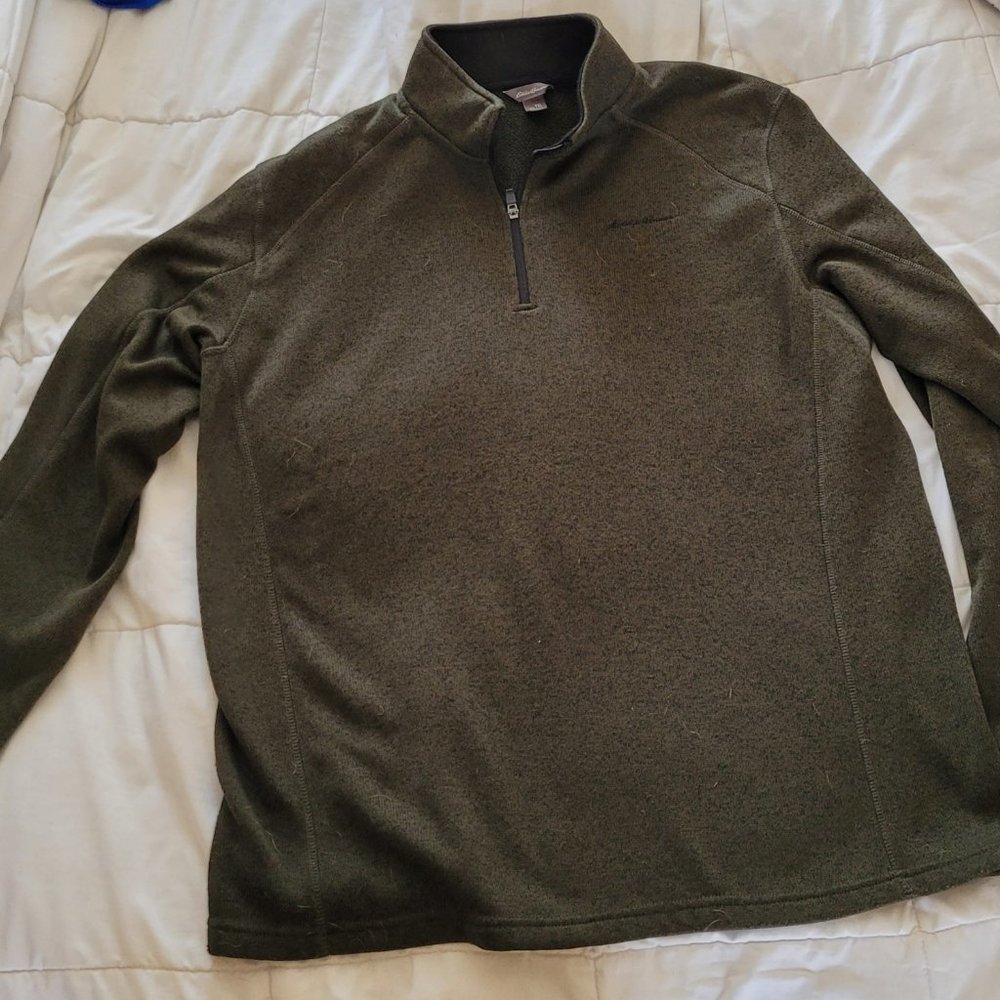 Lot of 2 Eddie Bauer Fleece Sweaters 1/4 Zip (XLT)